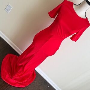 Topshop Red Mermaid fitted dress Size 4US